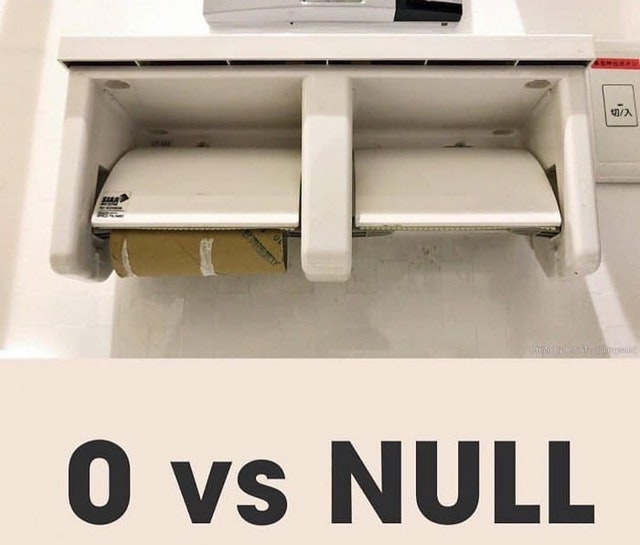0 vs null